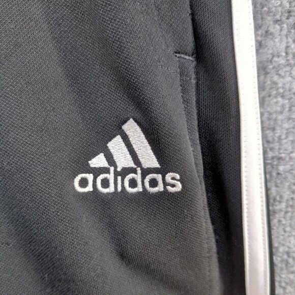 Adidas Men's Track Pants Black XL Drawstring Waistband Side Pocket Polyester - Picture 3 of 16